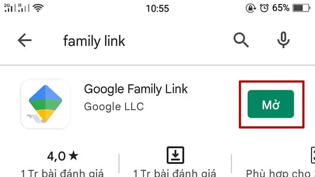 Màn hình bắt đầu thiết lập Google Family Link