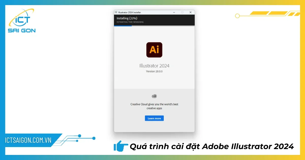 Màn hình theo dõi quá trình cài đặt tự động