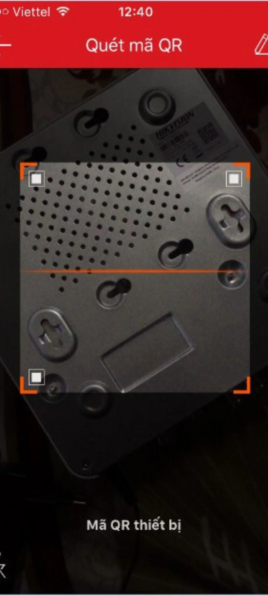 Màn hình thông báo quyền truy cập camera cho Hik-Connect sau khi đồng ý