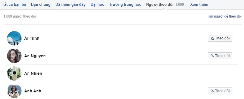 Màn hình xác nhận đã hiển thị số người theo dõi công khai trên trang cá nhân