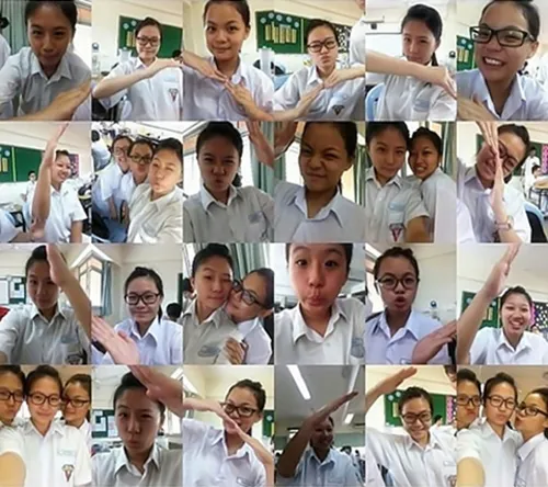 Mẫu tư thế chụp ảnh trái tim bằng tay 2