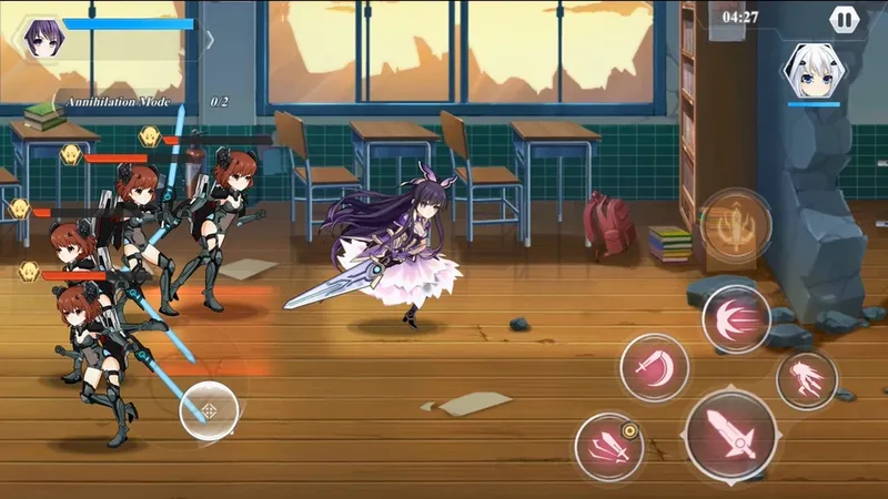 Minh họa Gameplay Date A Live Spirit Pledge đậm chất hành động thời gian thực