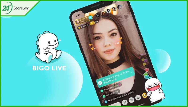 Minh họa hoạt động Livestream và tương tác Fan hâm mộ trên Bigo Live