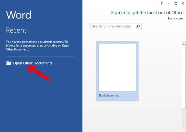 Mở công cụ soạn thảo văn phòng