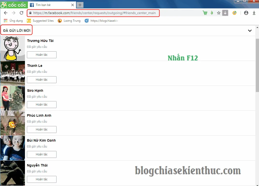 Mở Console bằng phím tắt F12 trên trình duyệt