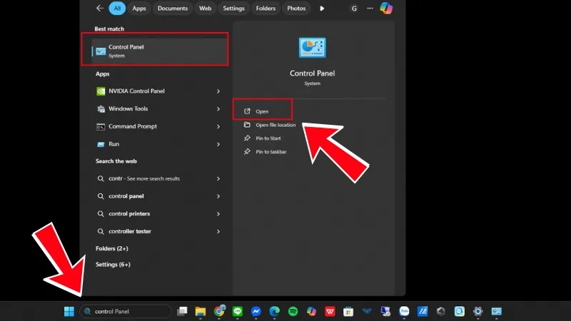 Mở Control Panel để cài đặt định dạng ngày giờ laptop