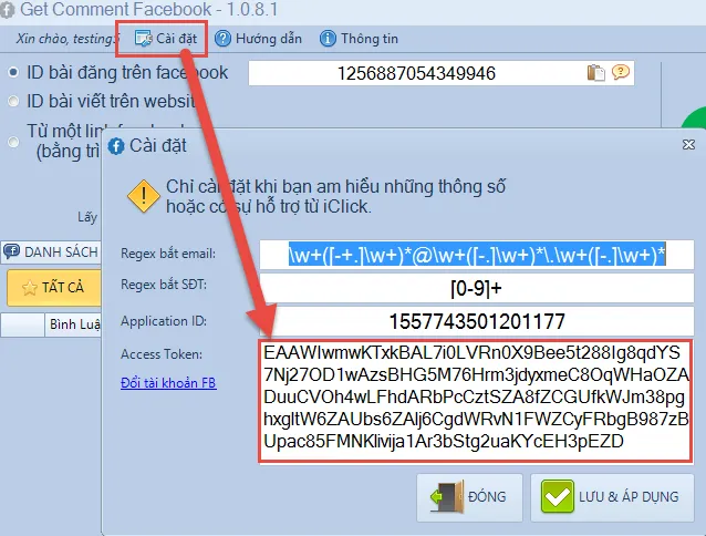 Mở phần mềm và chọn Cài đặt.