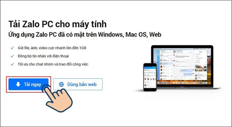 Mở ứng dụng Zalo PC sau khi hoàn tất cách cài zalo vào máy tính