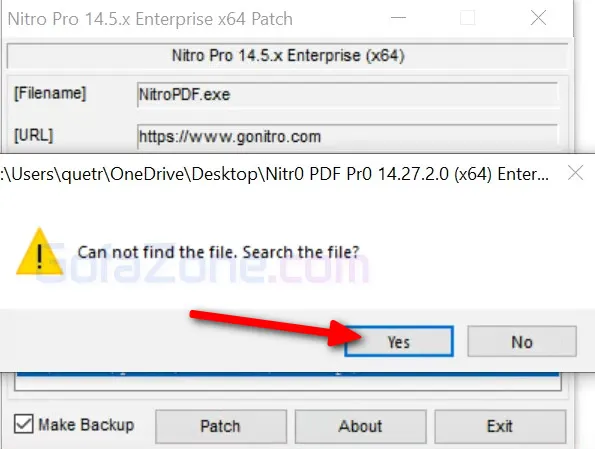 Một hộp thoại xác nhận với câu hỏi, người dùng chọn 'Yes' để tiếp tục quá trình kích hoạt