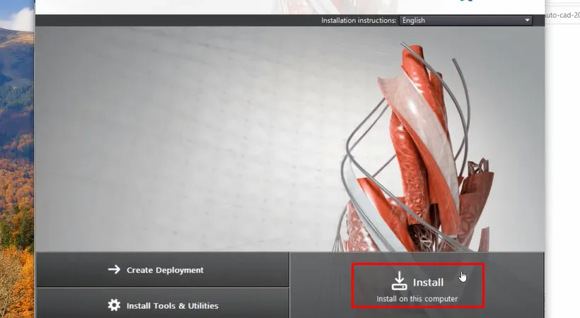 Nhấn chọn Install để bắt đầu cài đặt AutoCAD 2014