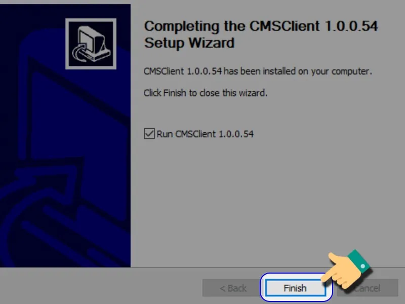 Nhấn Finish để hoàn thành cài đặt Yoosee trên máy tính
