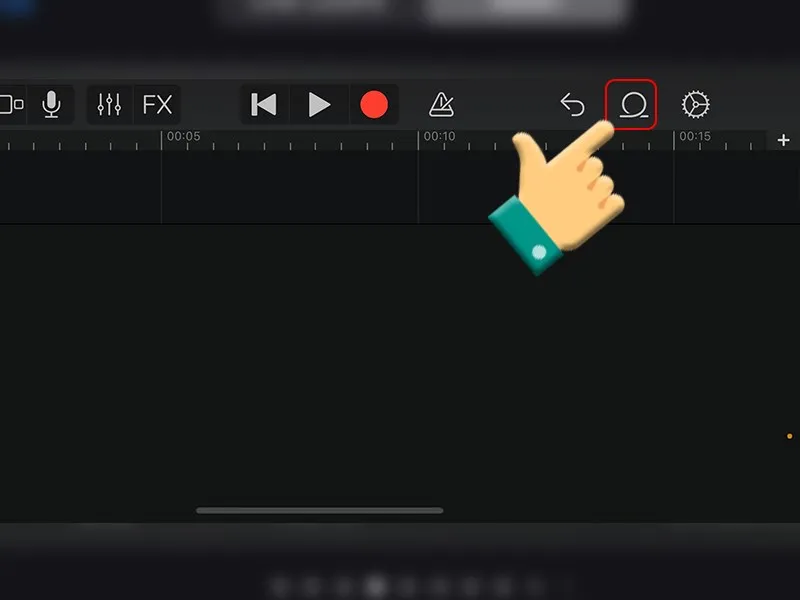 Nhấn vào biểu tượng góc phải màn hình