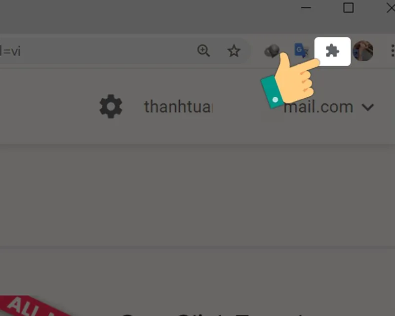 Nhấn vào biểu tượng tiện ích (thường là biểu tượng hình mảnh ghép) để mở danh sách các tiện ích đang hoạt động