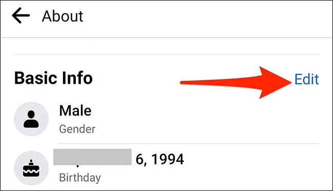 Nhấn vào nút “Edit”