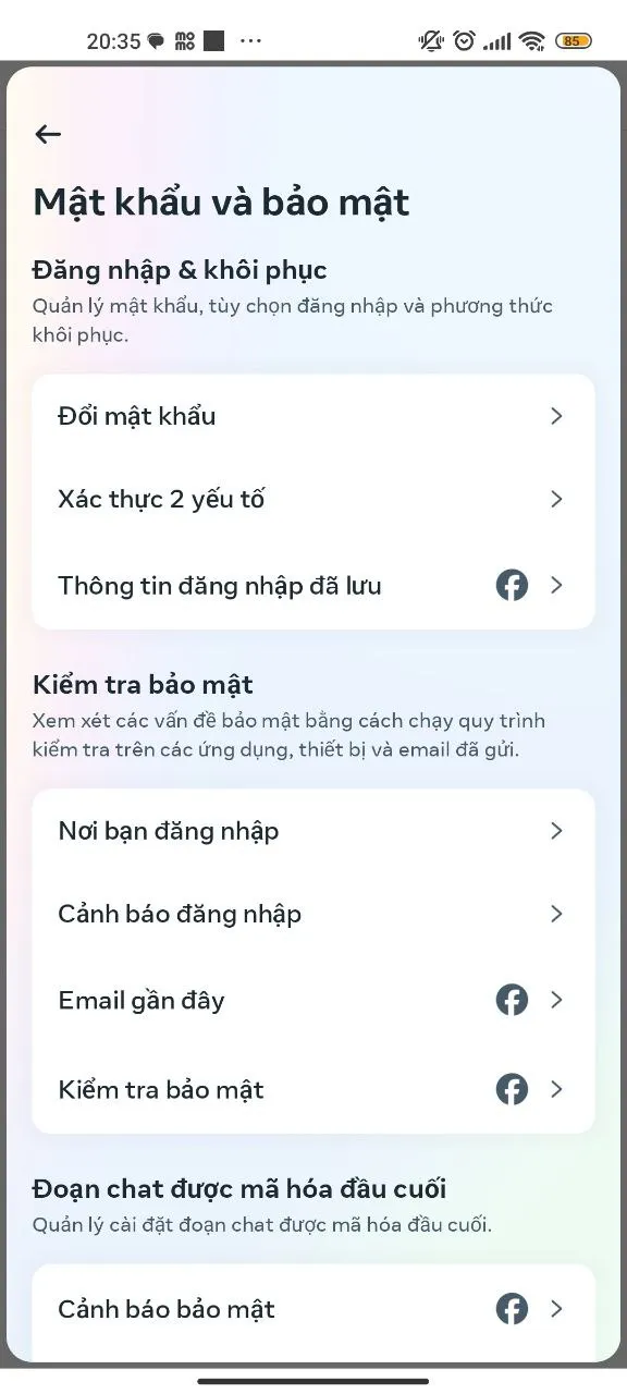 Nhấn vào tùy chọn Đổi mật khẩu để bắt đầu