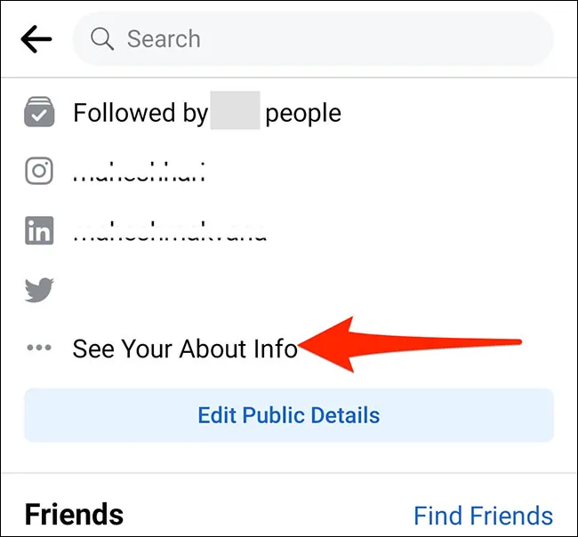 Nhấn vào tùy chọn “See Your About Info”