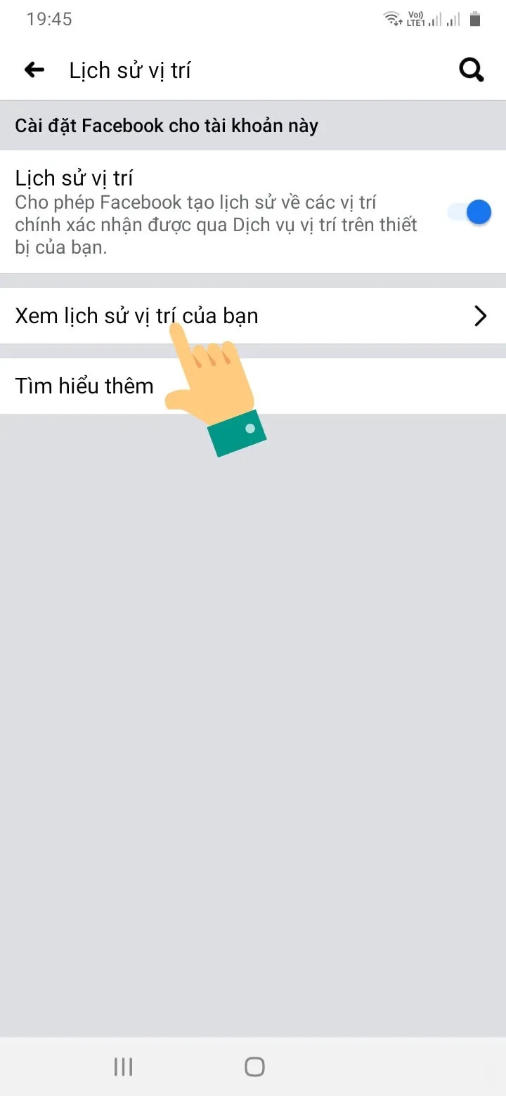 Nhấn Xem lịch sử vị trí của bạn để chuyển sang giao diện bản đồ và timeline vị trí chi tiết