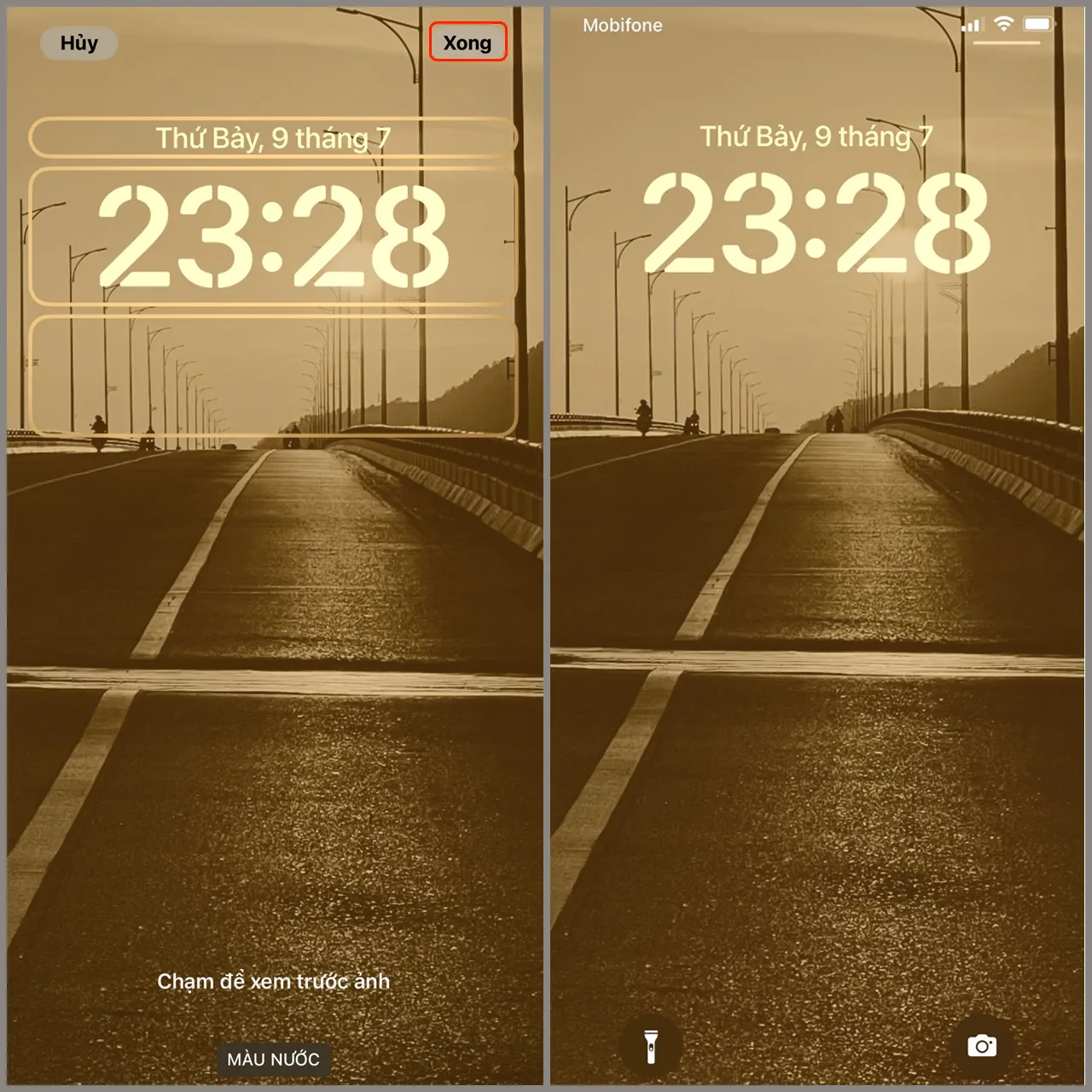 Nhấn Xong để hoàn tất cách cài hình nền thay đổi liên tục trên iPhone của bạn