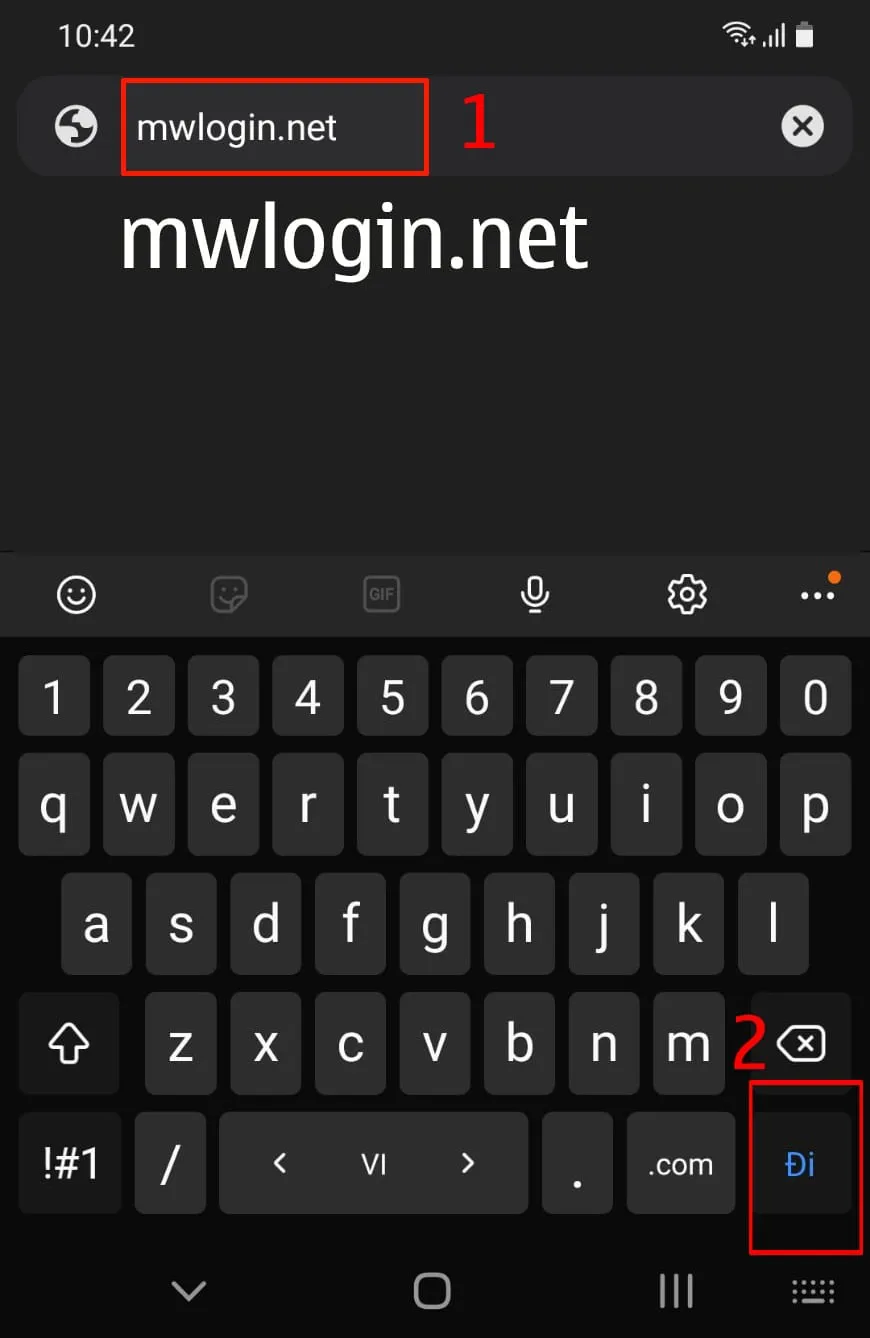 Nhập địa chỉ mwlogin.net để vào trang cấu hình cài đặt mercusys