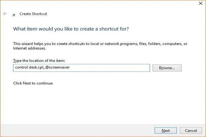 Nhập lệnh control desk.cpl,,@screensaver vào ô trống.