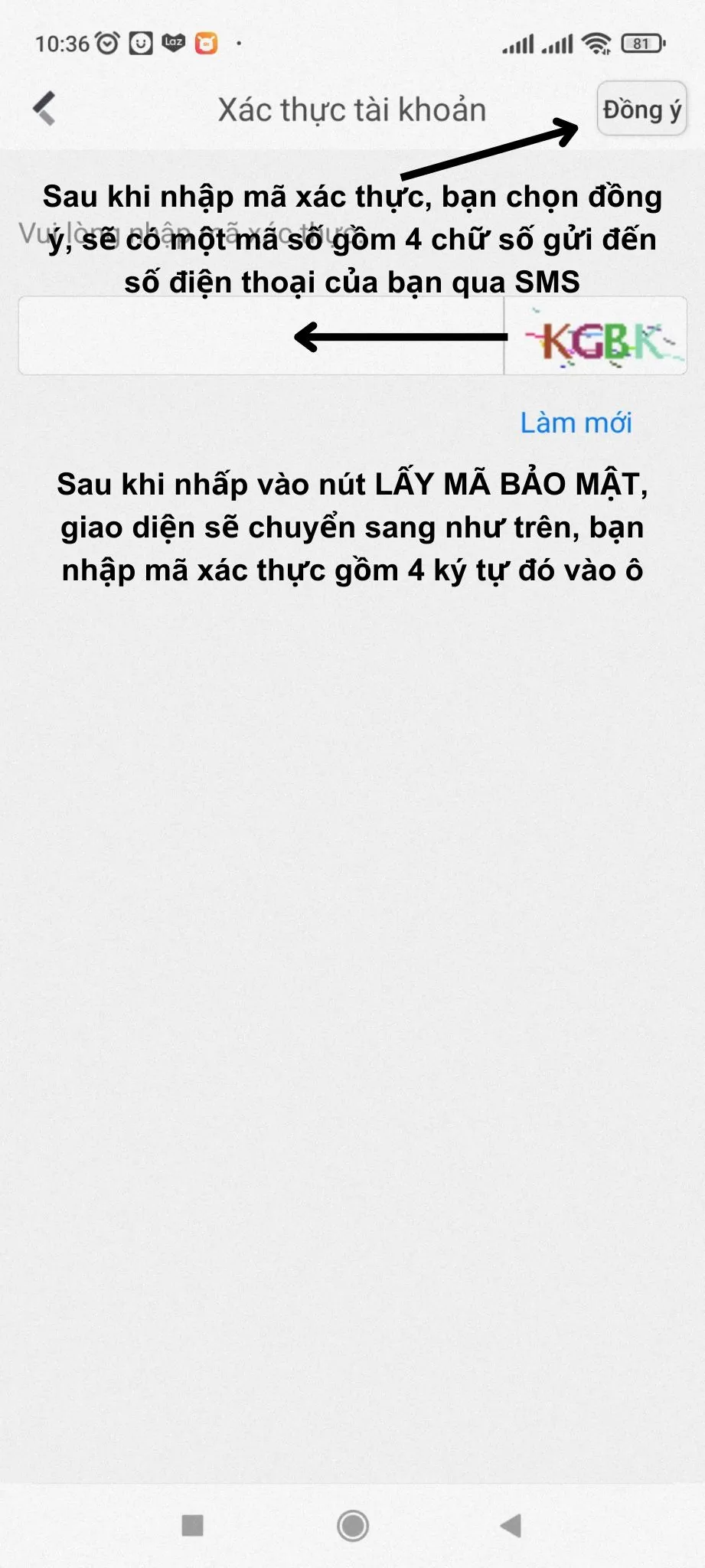 Nhập mã CAPCHA để xác minh người dùng khi đăng ký Hik-Connect