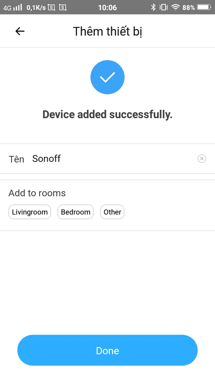 Nhập mật khẩu mạng WiFi 2.4Ghz để kết nối thiết bị Sonoff
