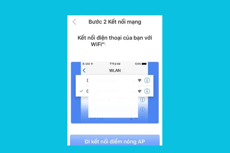 Nhập mật khẩu Wi-Fi để cấu hình mạng cho camera Yoosee