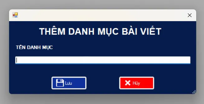Nhập tên danh mục bài viết giúp tổ chức nội dung khoa học