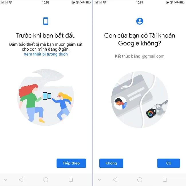 Nhập thông tin cơ bản để tạo tài khoản Google cho con