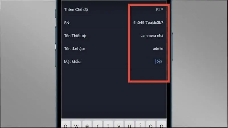 Nhập thông tin theo yêu cầu
