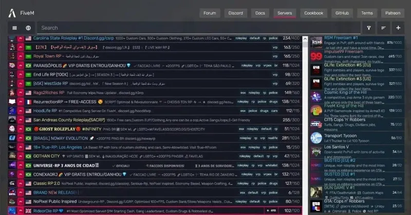 Nhấp vào nút Connect để bắt đầu kết nối với máy chủ FiveM đã chọn