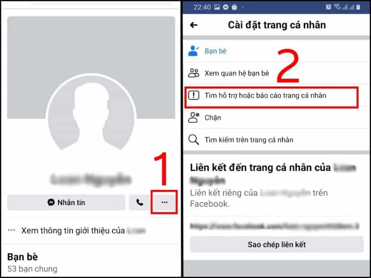 Nhờ đến sự hỗ trợ của bạn bè để report tài khoản Facebook của người kia