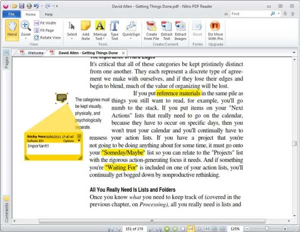 Nitro PDF Reader giúp chỉnh sửa nhiều nội dung bên trong file PDF trên Win 7
