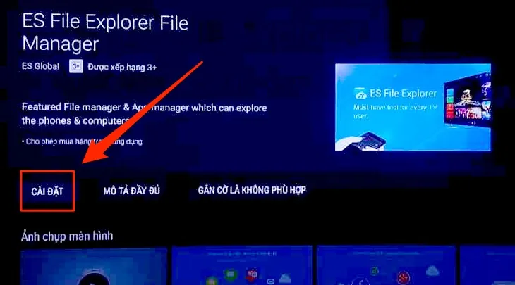Nút Cài đặt ứng dụng trên Google Play