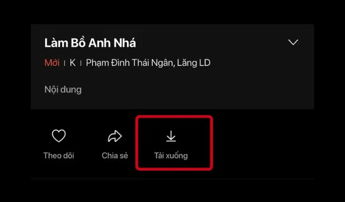 Nút tải xuống video trên ứng dụng FPT Play, minh họa cách tải video từ FPT Play về thiết bị.