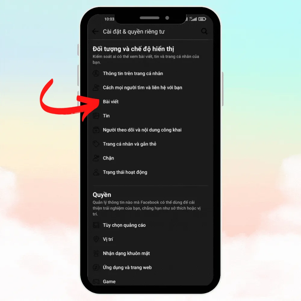 Ở Mục Đối Tượng Và Hiển Thị Chọn Bài Viết