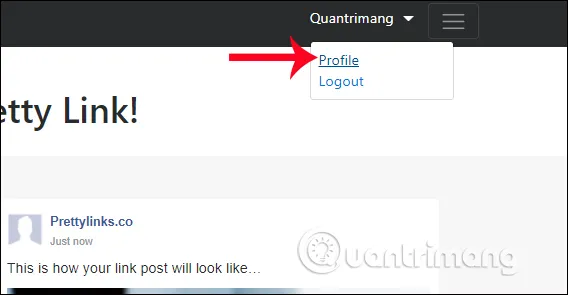Profile trên Pretty Links