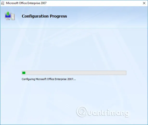 Quá trình cài đặt cách cài vba visual basic for application đang diễn ra trên Microsoft Office