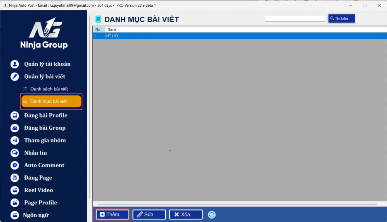 Quản lý danh mục bài viết