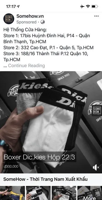 Quảng cáo remarketing về sản phẩm liên quan trên Facebook