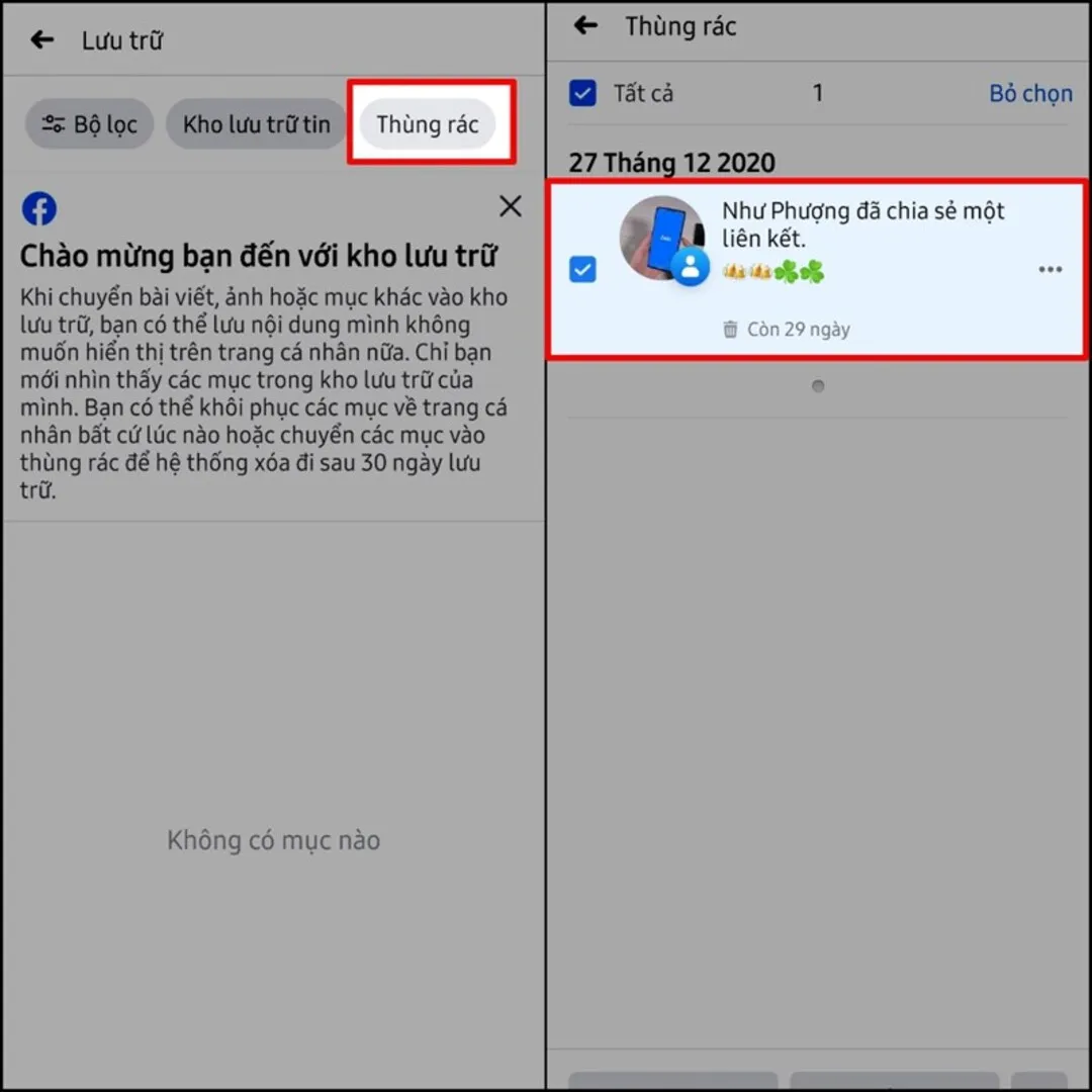 Quy trình khôi phục lại bài viết đã xóa trong vòng 30 ngày