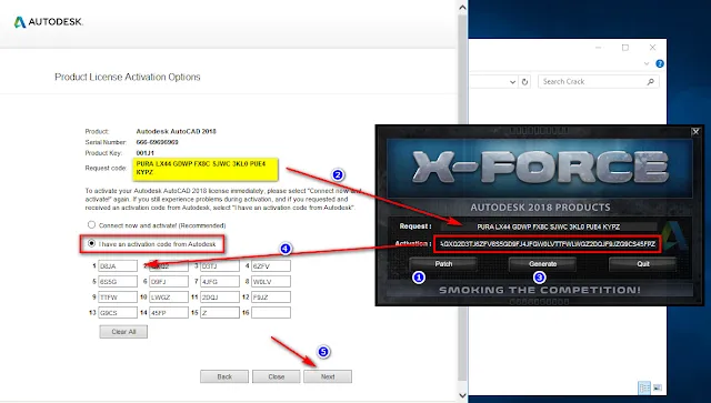 Quy trình tạo và dán Activation Code để kích hoạt ngoại tuyến AutoCAD 2018