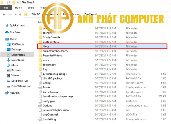 Sao chép file vào thư mục mod để hoàn thiện quá trình cách cài mod cho minecraft pc