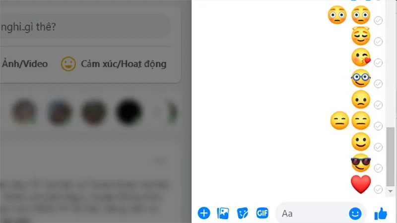 Sử dụng biểu tượng cảm xúc trong cửa sổ chat Messenger trên điện thoại