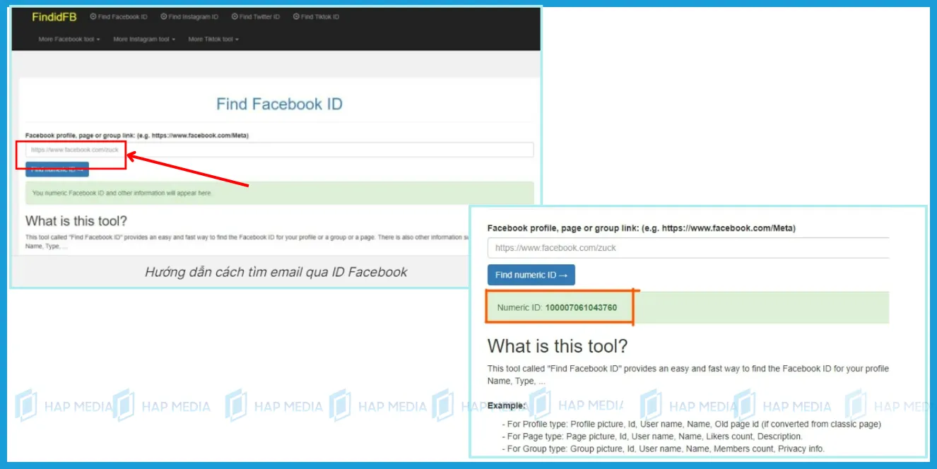 Sử dụng Commentpicker để tìm kiếm id facebook profile