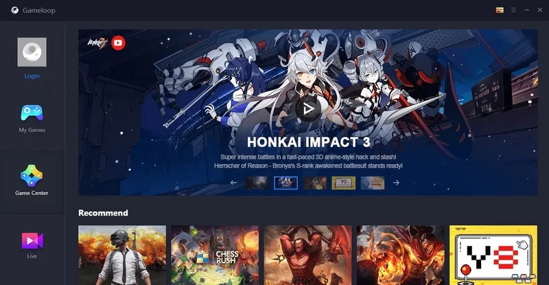 Sử dụng thanh tìm kiếm trong trình giả lập GameLoop để tìm ứng dụng Mods AddOns for Minecraft PE