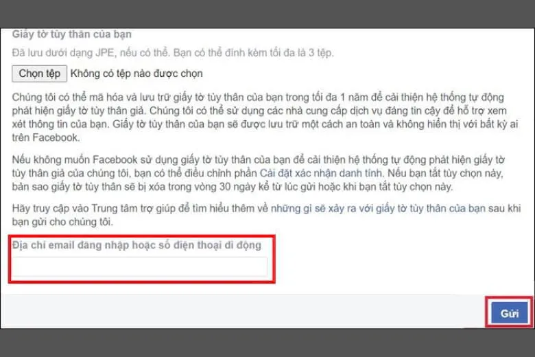 Tải lên ảnh CMND/CCCD và ảnh chân dung để xác minh