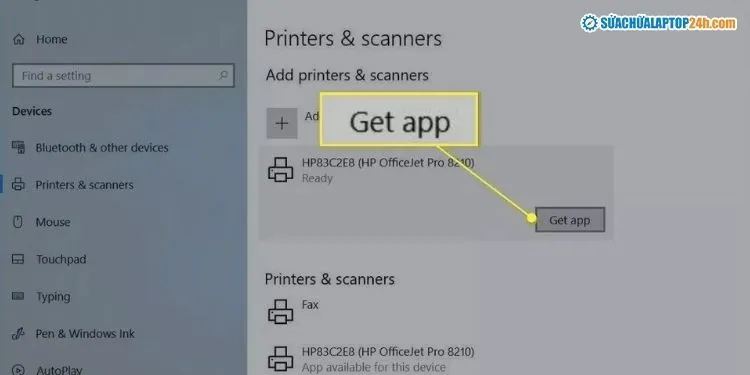 Tải và cài đặt driver máy in tự động qua Get app