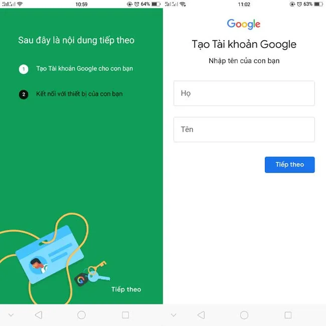 Tạo địa chỉ email và mật khẩu cho tài khoản Google của trẻ