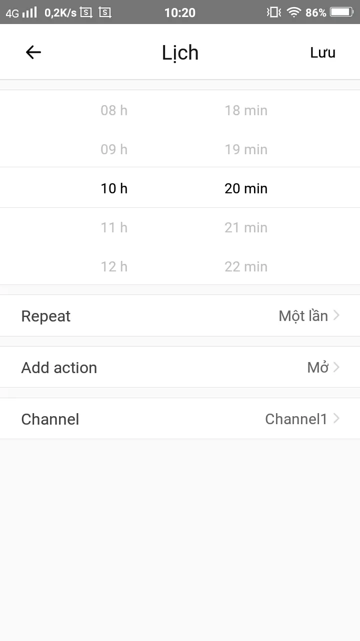 Tạo lịch trình hoạt động tự động lặp lại trên thiết bị Sonoff